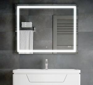 91190797 Зеркало для ванной 100 LED SD-00001187 с подсветкой 100х80см Барго STLM-0513726 COROZO