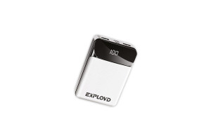 17580910 Внешний аккумулятор белый Slim LED дисплей пластик EX-PB-910 EXPLOYD