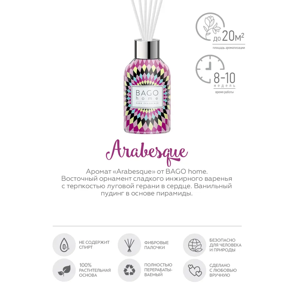 Ароматический диффузор Bago Home Arabesque 90 мл STLM-2000944 - Вид №2