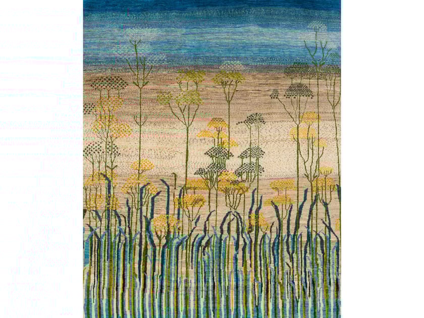 Шерстяной прямоугольный цветочный ковер Zollanvari Shorelines-Gabbehs Флора и фауна ARCH-00047172