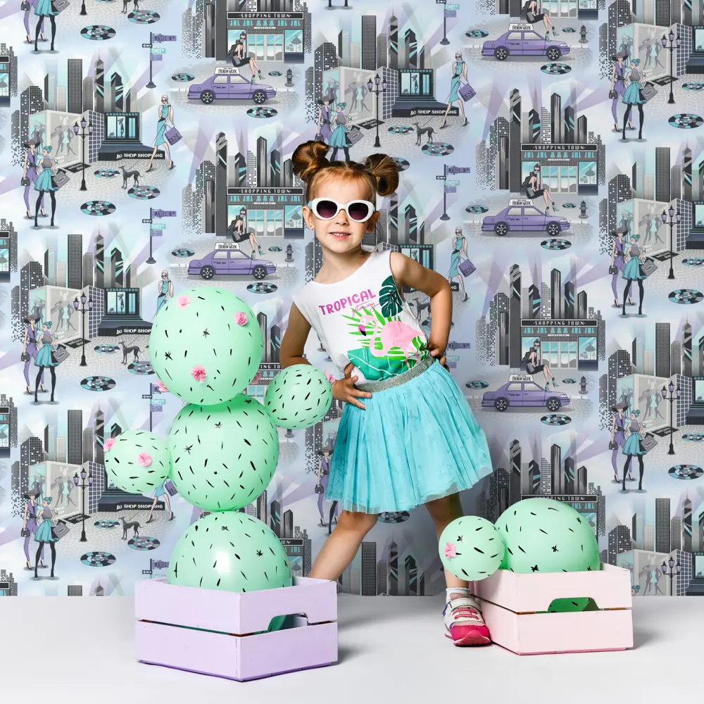 Обои флизелиновые Артекс Модницы фиолетовые 1.06 м 10293-03 STLM-2095800 - Вид №2