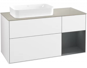 Villeroy&Boch Тумба под раковину Прямоугольная версия F693HGGF Finion Glossy White Lacquer