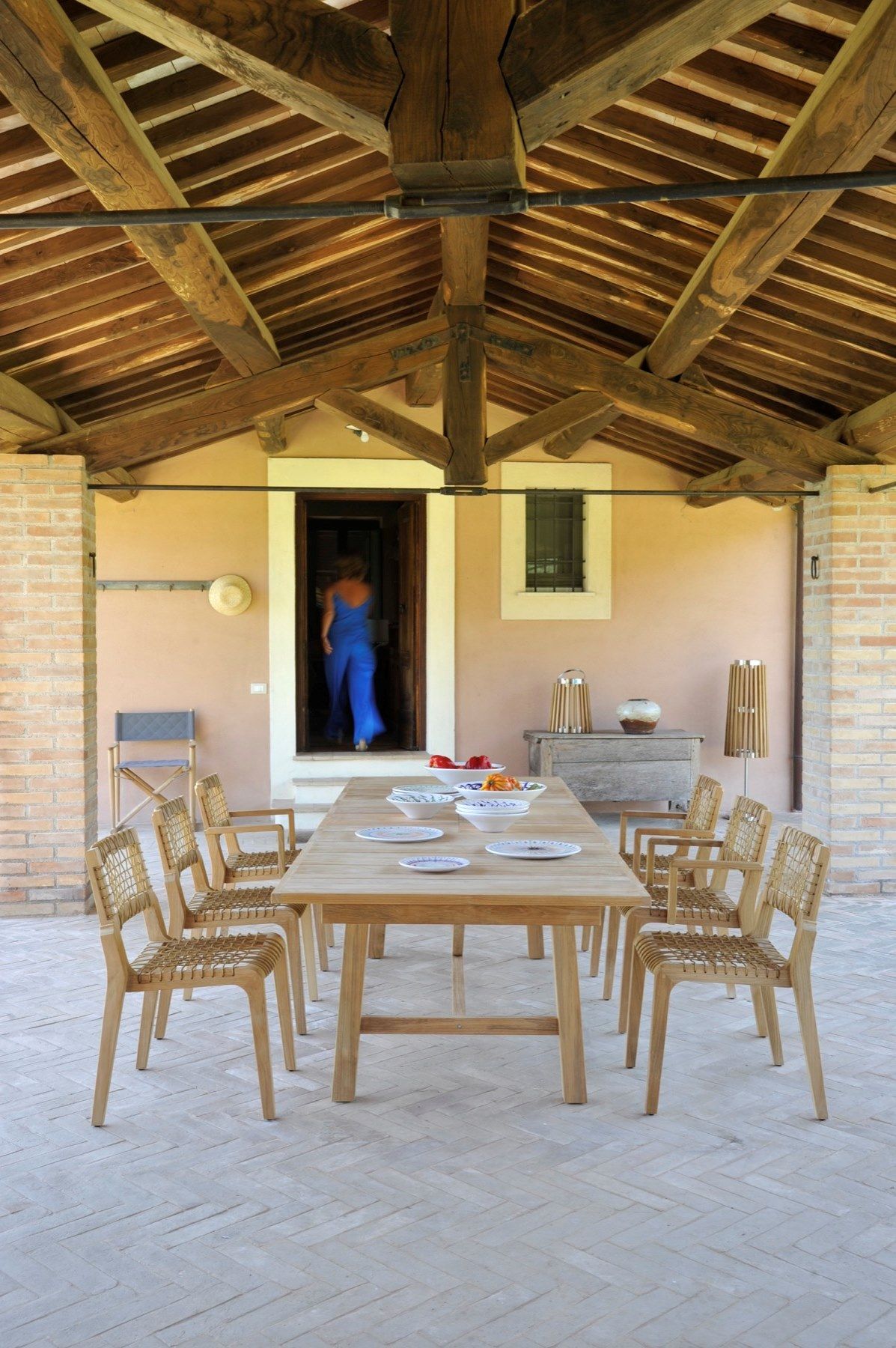 Выдвижной прямоугольный стол из тикового дерева Unopiù Синтез ARCH-00138997 - Вид №3