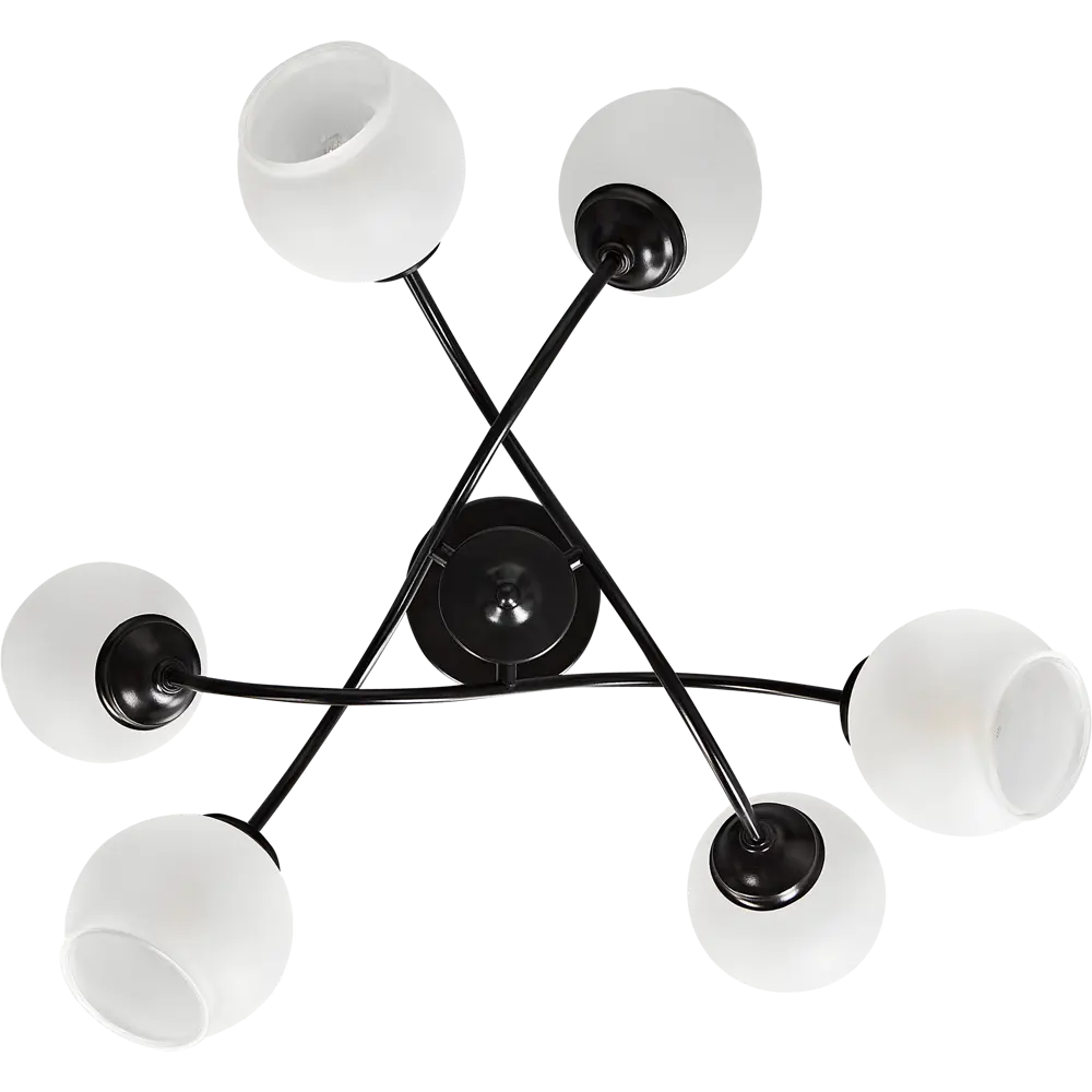 Люстра потолочная Волна 586 6 ламп 24 м² цвет черный СВЕТУС STLM-2161480 - Вид №3