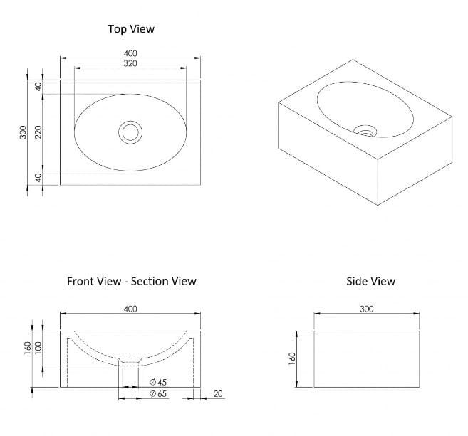 Одиночный подвесной умывальник из каррарского мрамора LUSSO COCO ARCH-00077041 - Вид №4