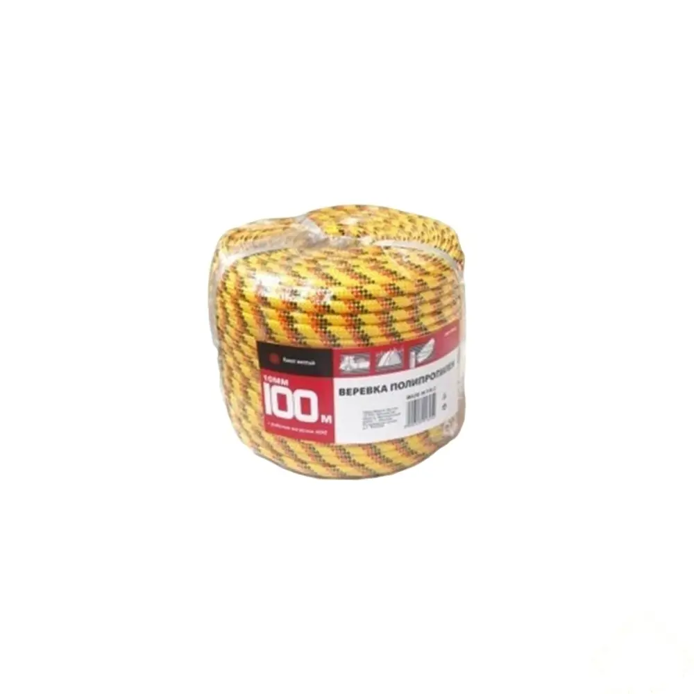 Канат 10 мм 100 м, полипропилен, цвет жёлтый 12891605 STLM-2127553 Santreyd 