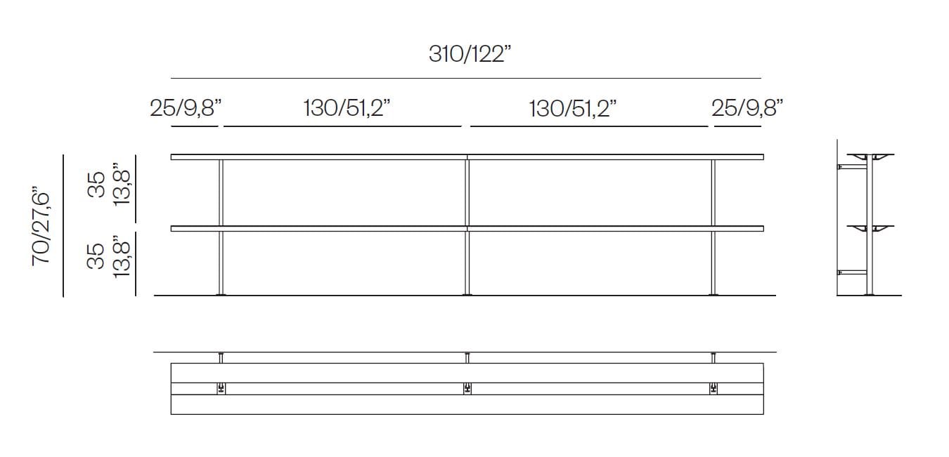 Алюминиевый настенный книжный шкаф BD Barcelona Aluminium ARCH-00134289 - Вид №28