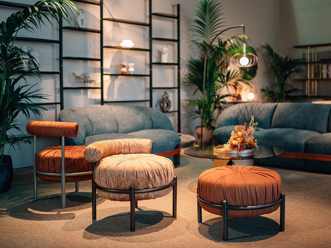 Круглый пуф из ткани Borzalino Bonbon ARCH-00120897 - Вид №8