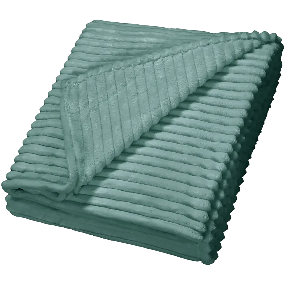 Плед Strips 150x200 см велсофт цвет бирюзовый Santreyd STLM-2114892
