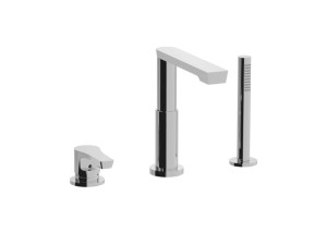 Смеситель для ванны с 3 отверстиями и ручным душем