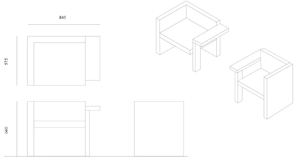 Кресло Cimento® с подлокотниками Ducale ARCH-00055499 - Вид №3