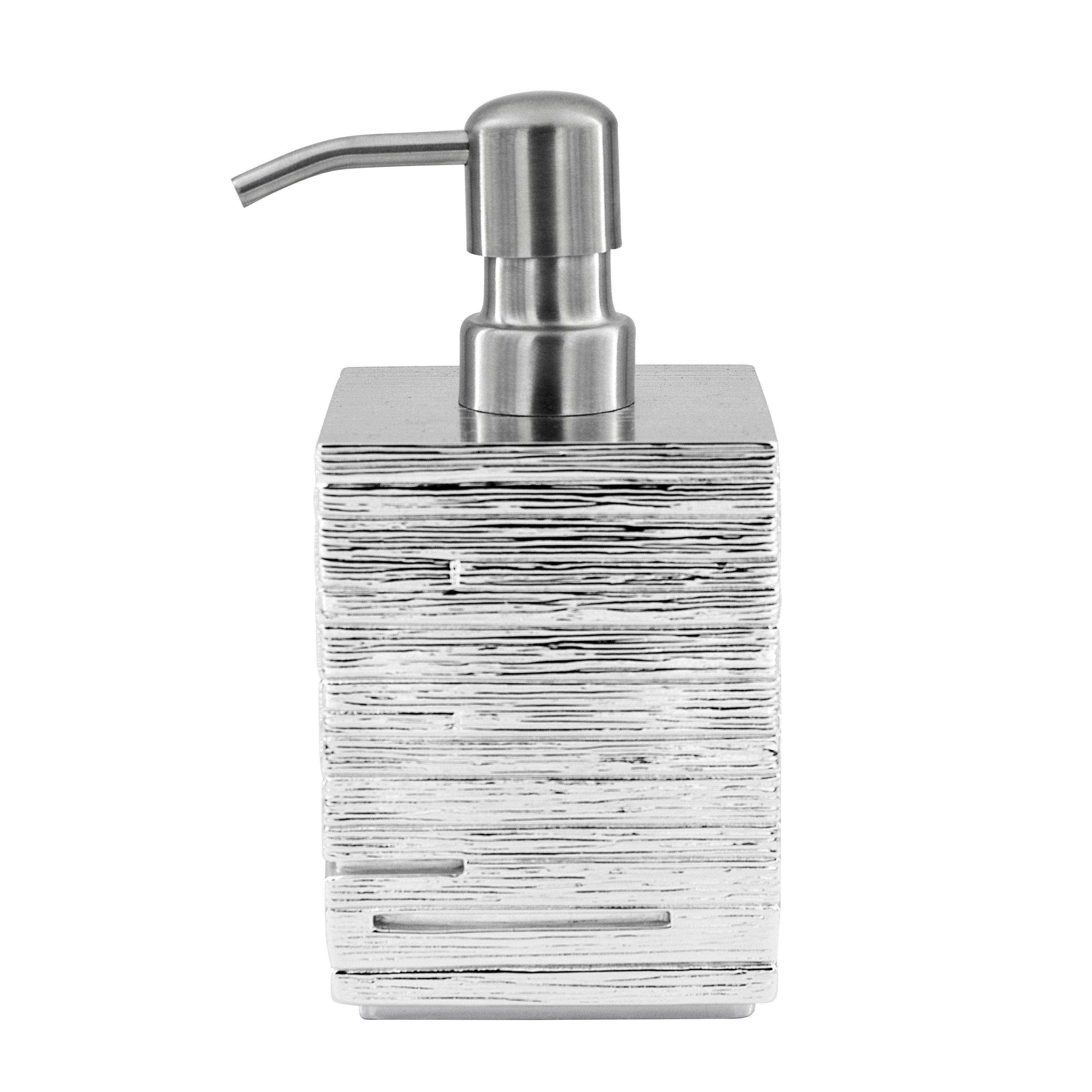 90285764 Дозатор для жидкого мыла Brick Silver цвет серебряный STLM-0169023 RIDDER