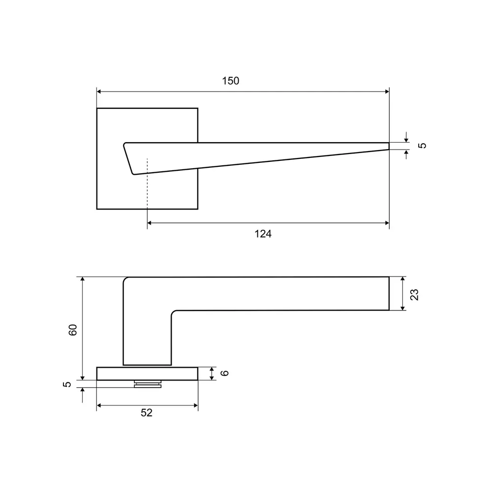 Дверные ручки Palladium Z 222 WP, без запирания, комплект, цвет белый STLM-2094757 - Вид №3