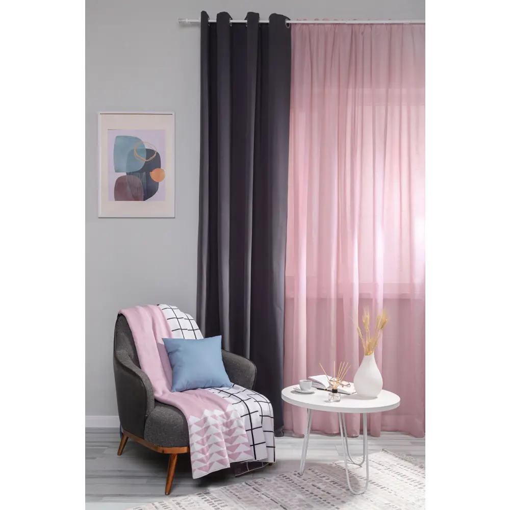 Тюль на ленте «Abby Kiss», 300х280 см, однотон, цвет розовый 82124354 STLM-2082340 INSPIRE  - Вид №7