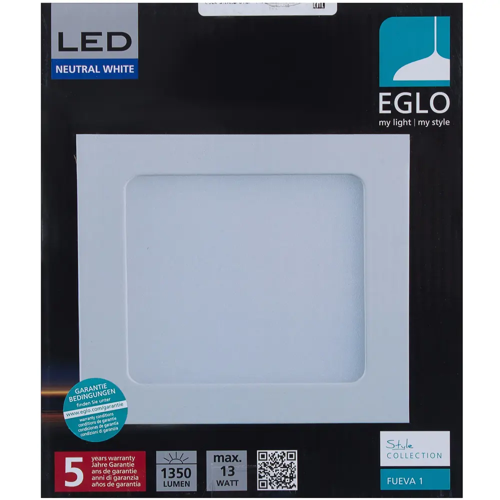 Панель светодиодная встраиваемая Fueva 4000K 170х170 мм Eglo STLM-2076812 - Вид №4