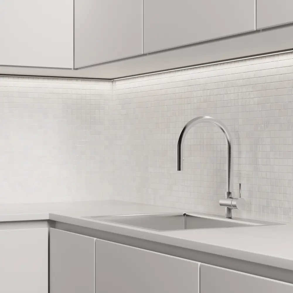 Мозаика Pietra Opalo Blanco стекломасса 31.1x4.9 см цвет белый Santreyd Мозаика Onix STLM-2075228 - Вид №6