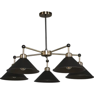 Люстра подвесная Lamplandia Harsh L1100-5, 5 ламп, 15 м², цвет чёрный