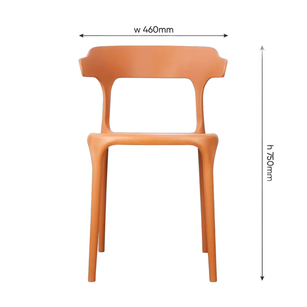 Кухонный стул Treet Roero 48x74x46.5 см каркас пластик спинка полипропилен цвет терракотовый STLM-2062031 - Вид №12