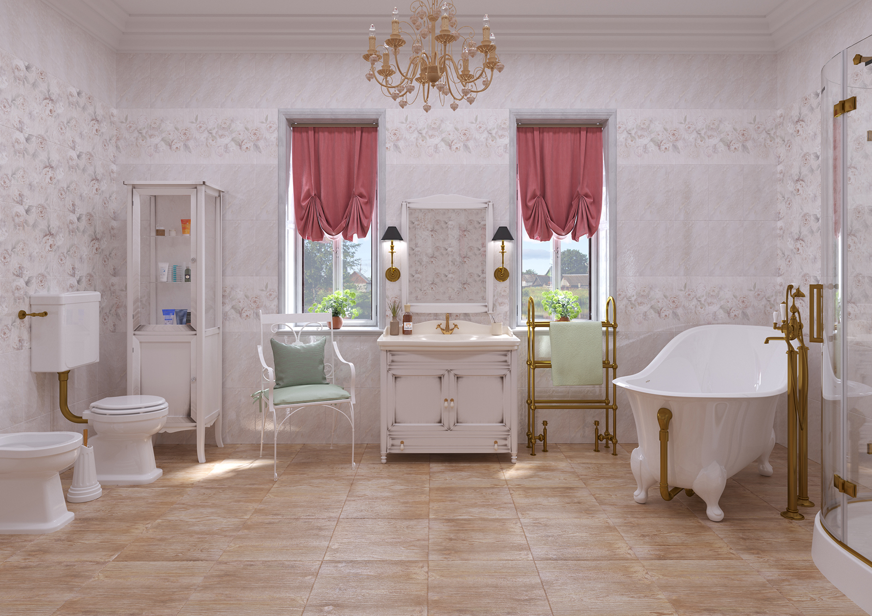 Керамическая плитка PEONIA 734671 45х45 см PiezaROSA  - Вид №1