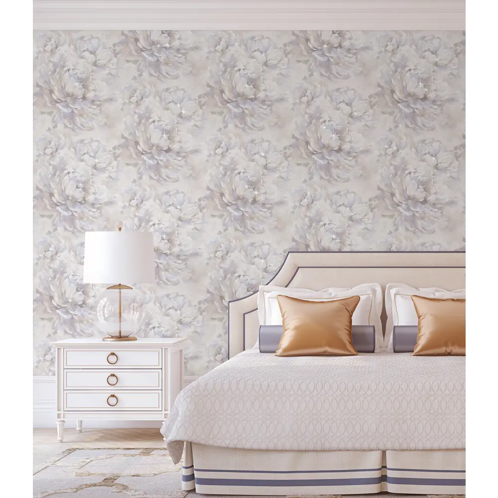 Обои флизелиновые WallSecret Grand Fleur бежевые 1.06 м 8622-13 Grande Fleur STLM-2028100 - Вид №2
