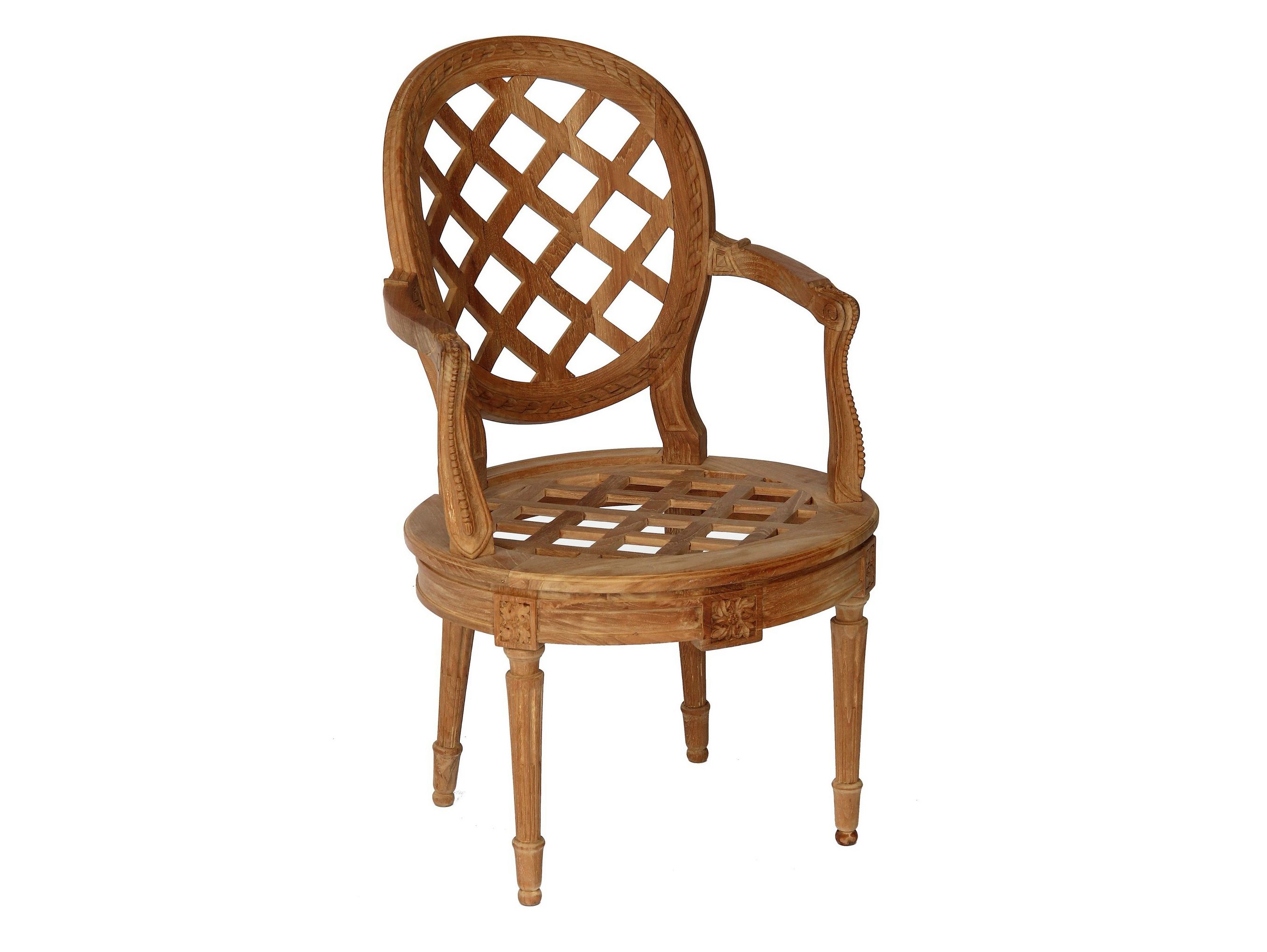 Стул для сада из тикового дерева с подлокотниками ASTELLO Bouton d'Or ARCH-00149456