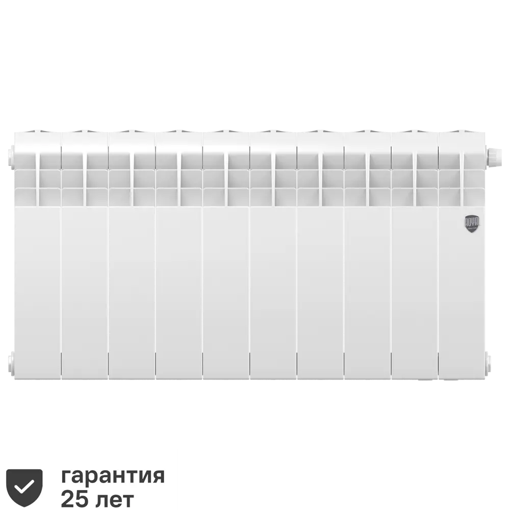 Радиатор секционный Royal Thermo Biliner RTBBTVR35010 350/87 10 секций нижнее правое подключение биметалл белый 82758200 STLM-2192862