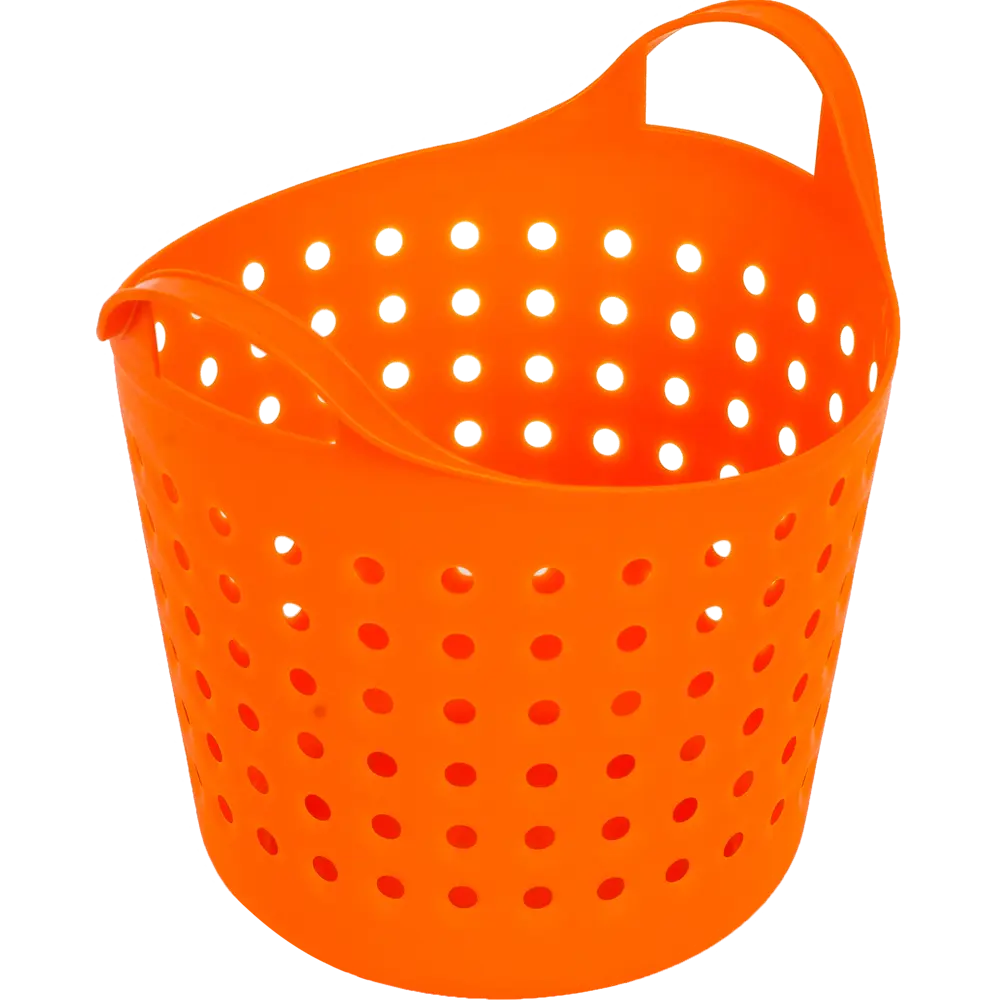 Корзинка Soft 20.61×22.21×17.4 см 4.1 л пластик цвет мандарин BEROSSI STLM-2071191 - Вид №1