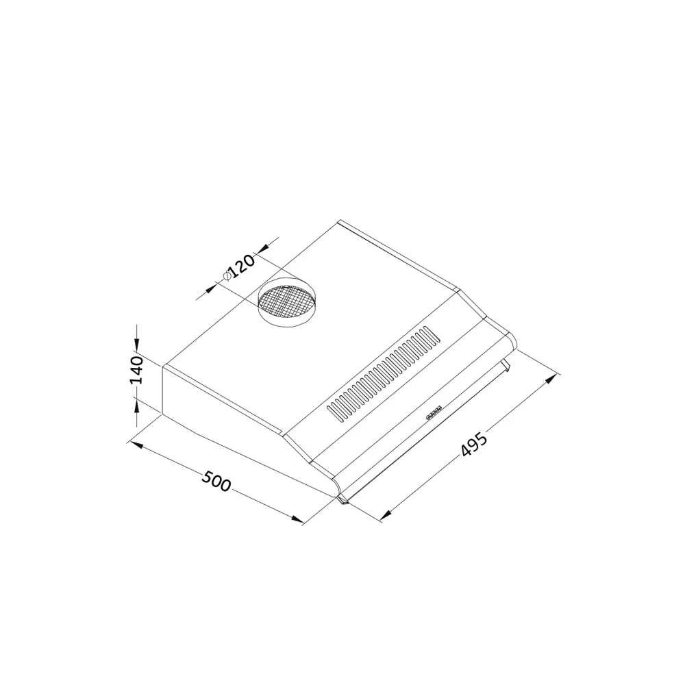 Вытяжка ORE Grong 50 см, нержавеющая сталь STLM-2202898 - Вид №6