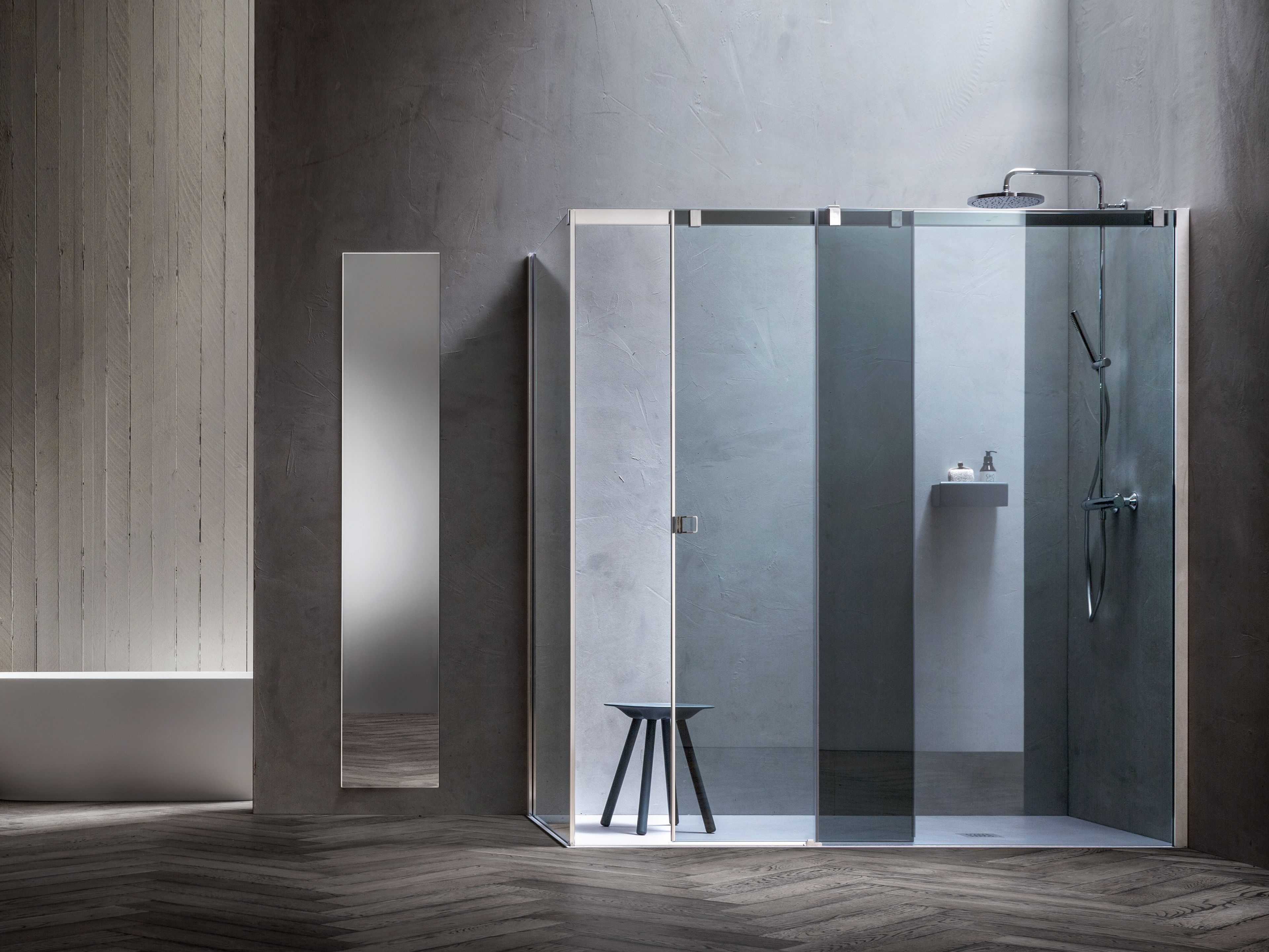 Угловая душевая кабина с раздвижной дверью ARBLU восемь ARCH-00078463