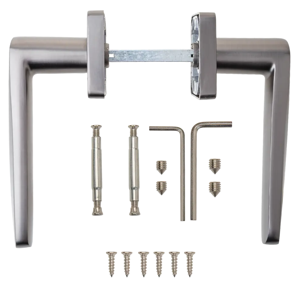 Дверная ручка на розетке Armex H-22114-A без запирания цвет графит STLM-2132775 - Вид №2