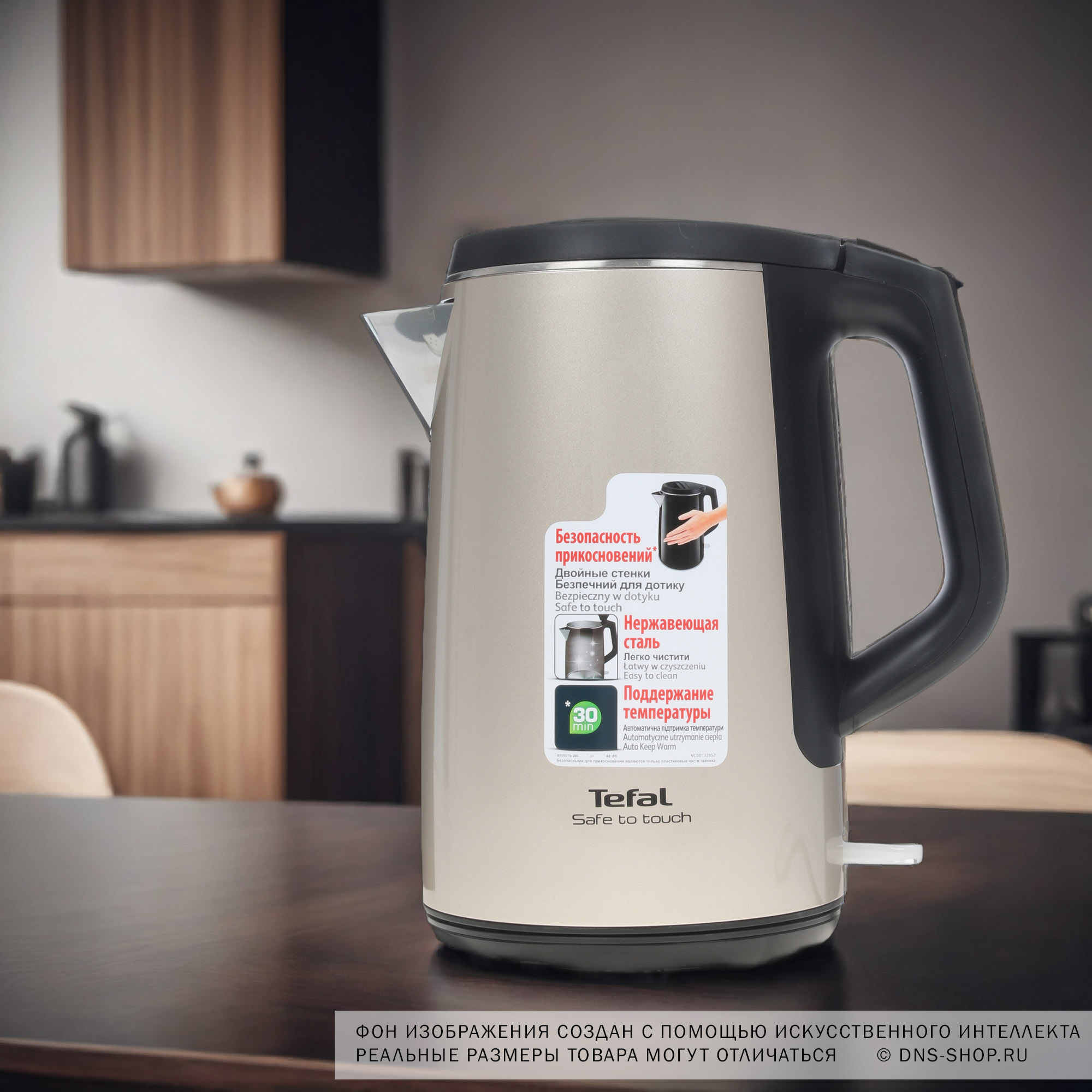 7951904 Электрочайник Tefal Safe to touch KO371I30 бежевый STDN-0058165 - Вид №14