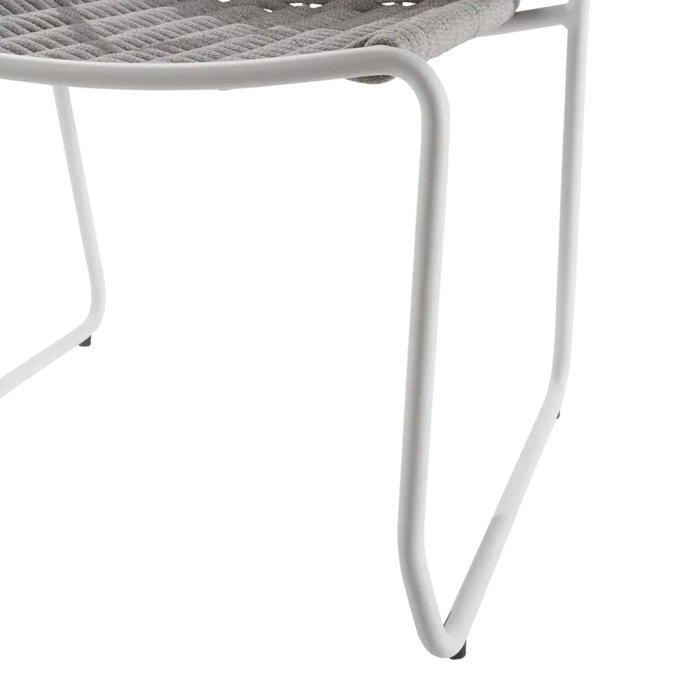 Стул Naterial Livia 63.5x80.5x58 см алюминий/текстиль цвет бело-серый STLM-2115461 - Вид №6