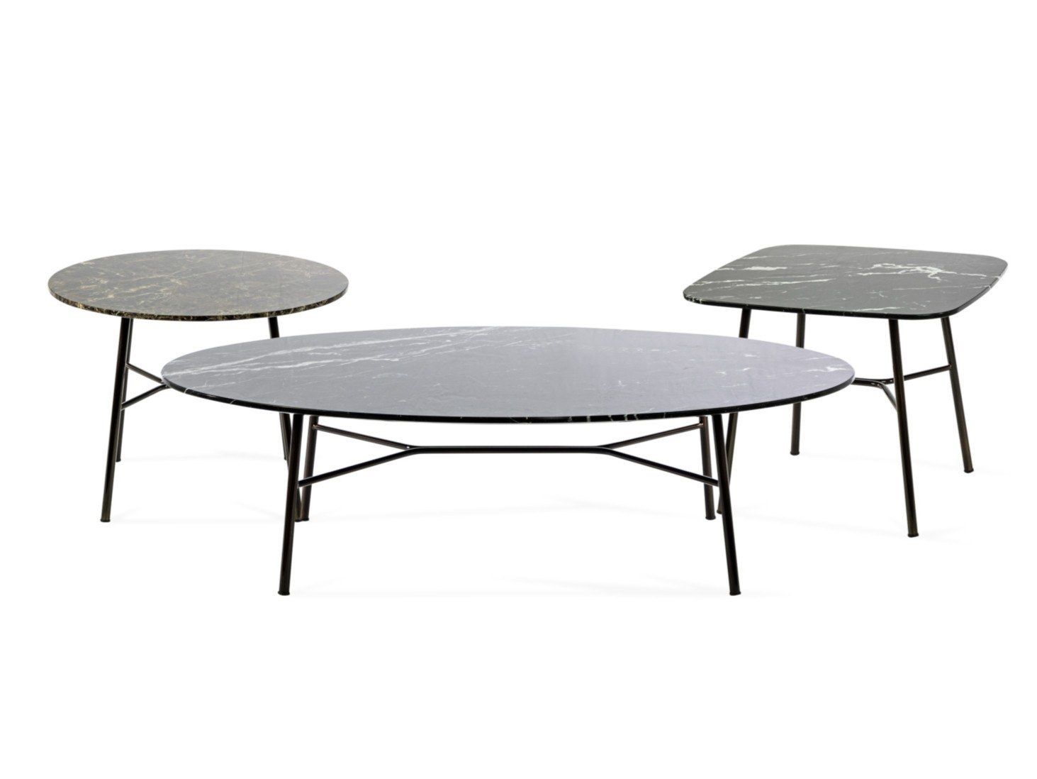 Мраморный овальный журнальный столик TrabA' YUKI ARCH-00150759 - Вид №3