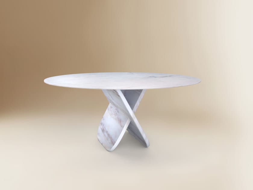 Овальная консоль из мрамора Estremoz DOVAIN STUDIO Balance ARCH-00049460