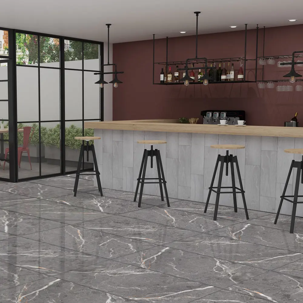 Глазурованный керамогранит Concor Lava Grey 60x120 см 1.44 м² глянцевый цвет серый STLM-2178566