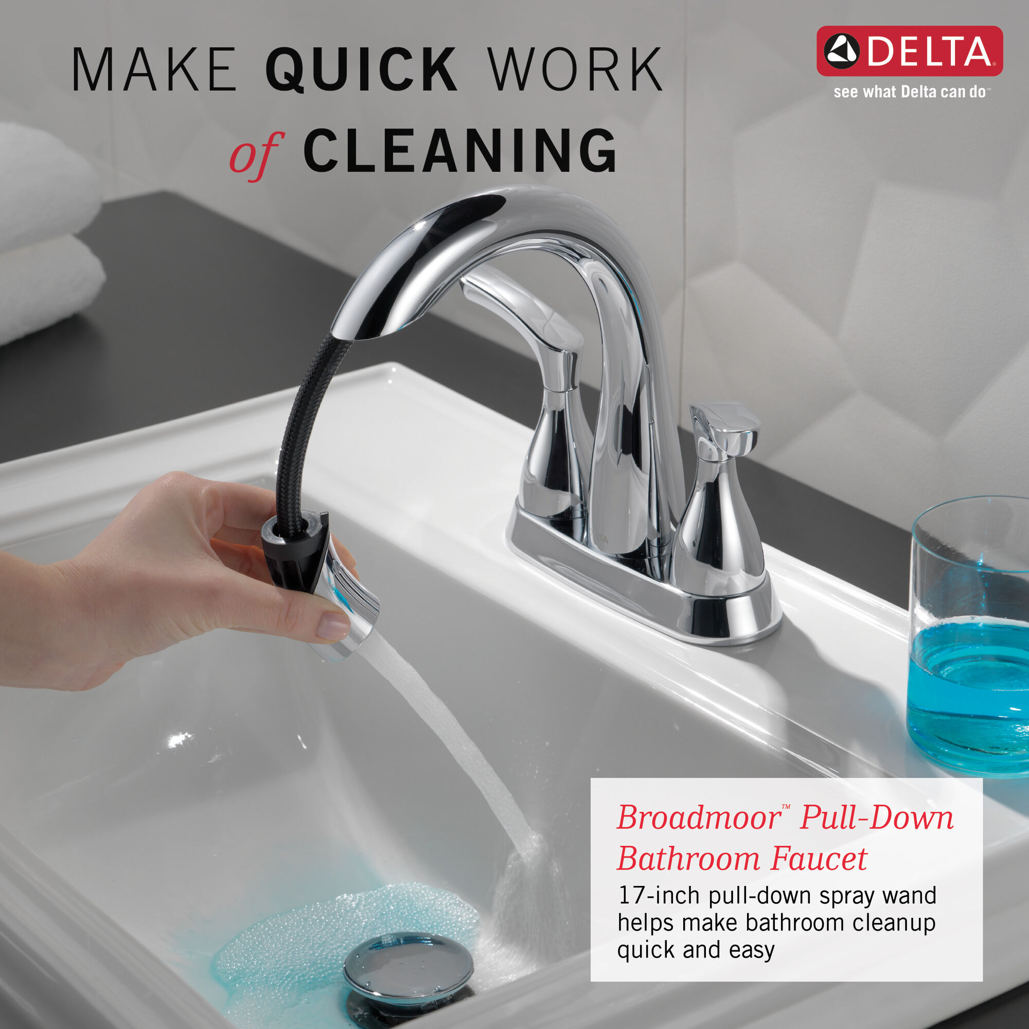 25765LF-PD Смеситель для ванной комнаты с двумя ручками Delta Faucet Broadmoor Хром  - Вид №2