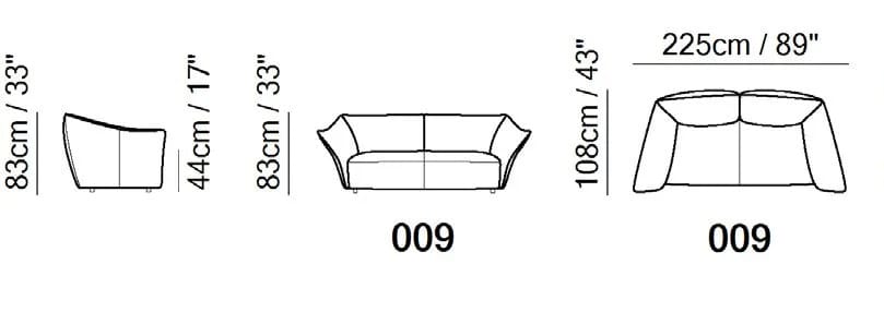 3-местный модульный тканевый диван Natuzzi Italia TIMELESS ARCH-00072914 - Вид №2
