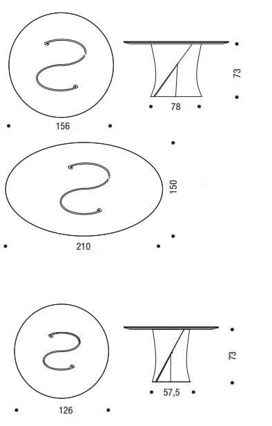 Круглый стол из Cristalplant® MDF Italia S TABLE ARCH-00076388 - Вид №3