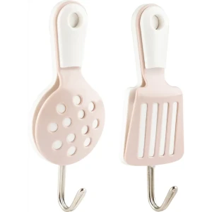 Набор крючков самоклеящиеся Кухня 4x10 см, розовый 2 шт.
