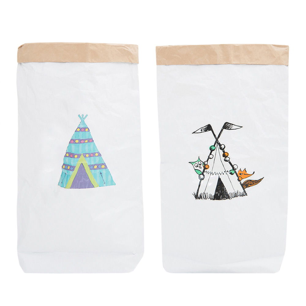 Эко-мешок для игрушек "Вигвам" из крафт бумаги VAMVIGVAM  282020 Белый;бежевый Santreyd  - Вид №1
