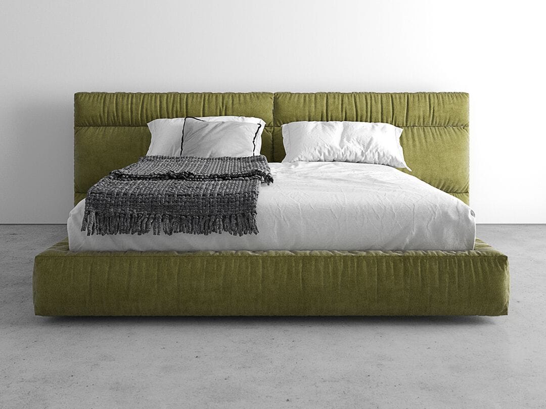 Двуспальная кровать для хранения ткани с мягким изголовьем Nobonobo PETER ARCH-00141200 - Вид №3