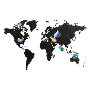 Пазл черный 100х60 см «Карта мира» New MIMI  00-3947682 Черный