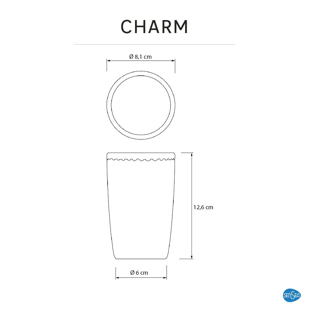 Стакан для зубных щёток Sensea Charm керамика цвет белый STLM-2012252 - Вид №5
