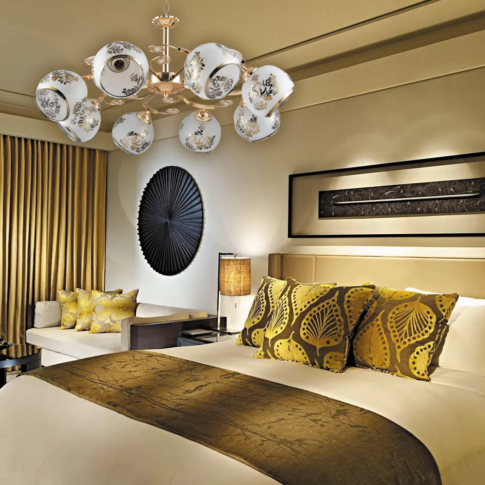 Люстра подвесная «Руно» КС30065/8P, 8 ламп, 24 м², цвет золотой КЛЮЧНИК STLM-2146976 - Вид №1