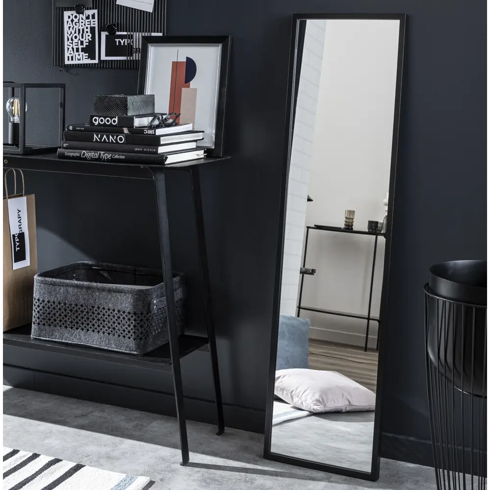 Зеркало декоративное Inspire Milo прямоугольное 30x120 см цвет чёрный STLM-2090954