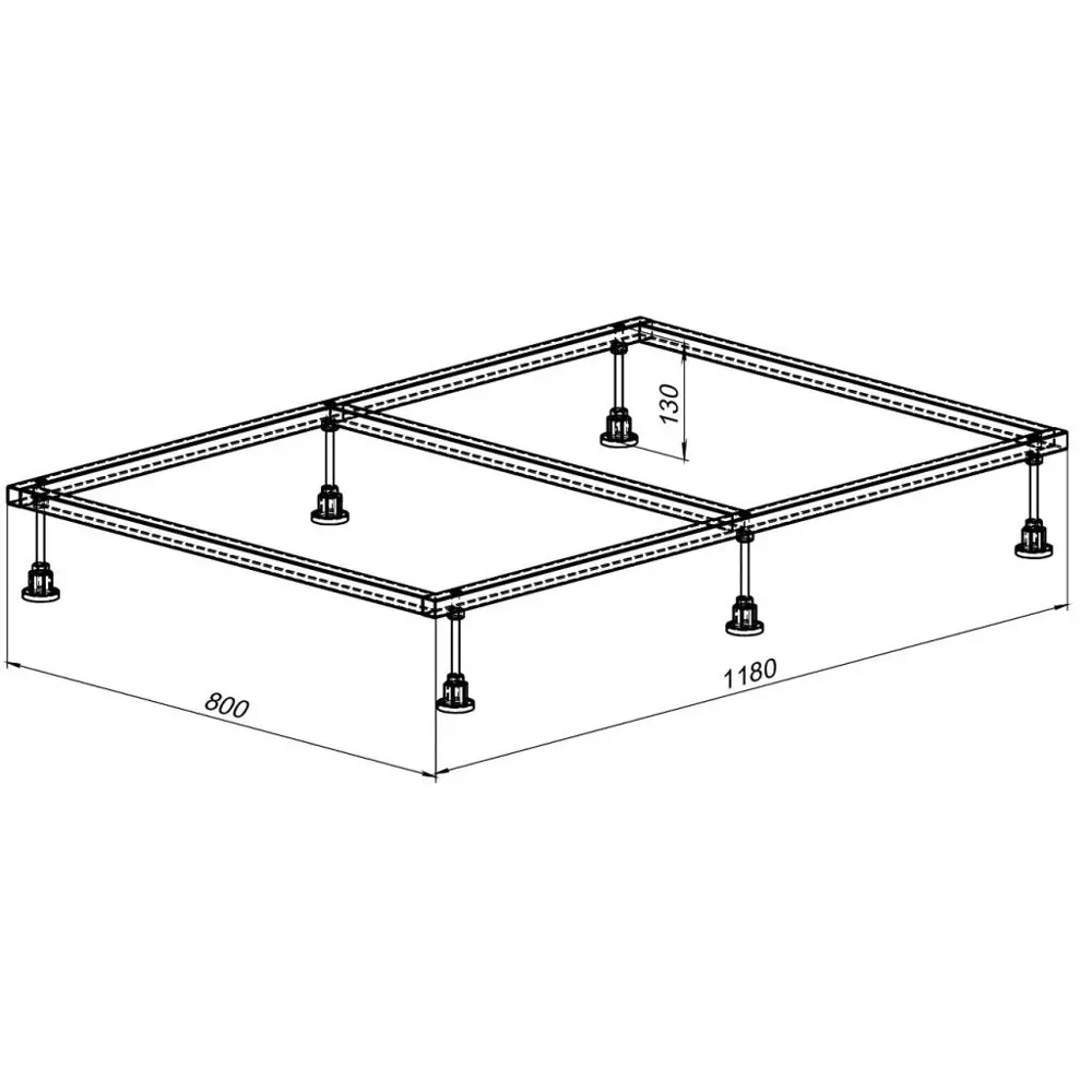 Каркас для поддона Aquanet 118x80