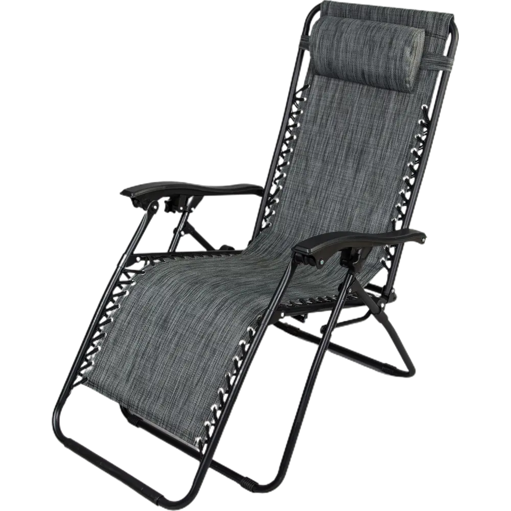 Шезлонг Бриз 165x65x110 см сталь серый 83582076 STLM-2007507 Santreyd 