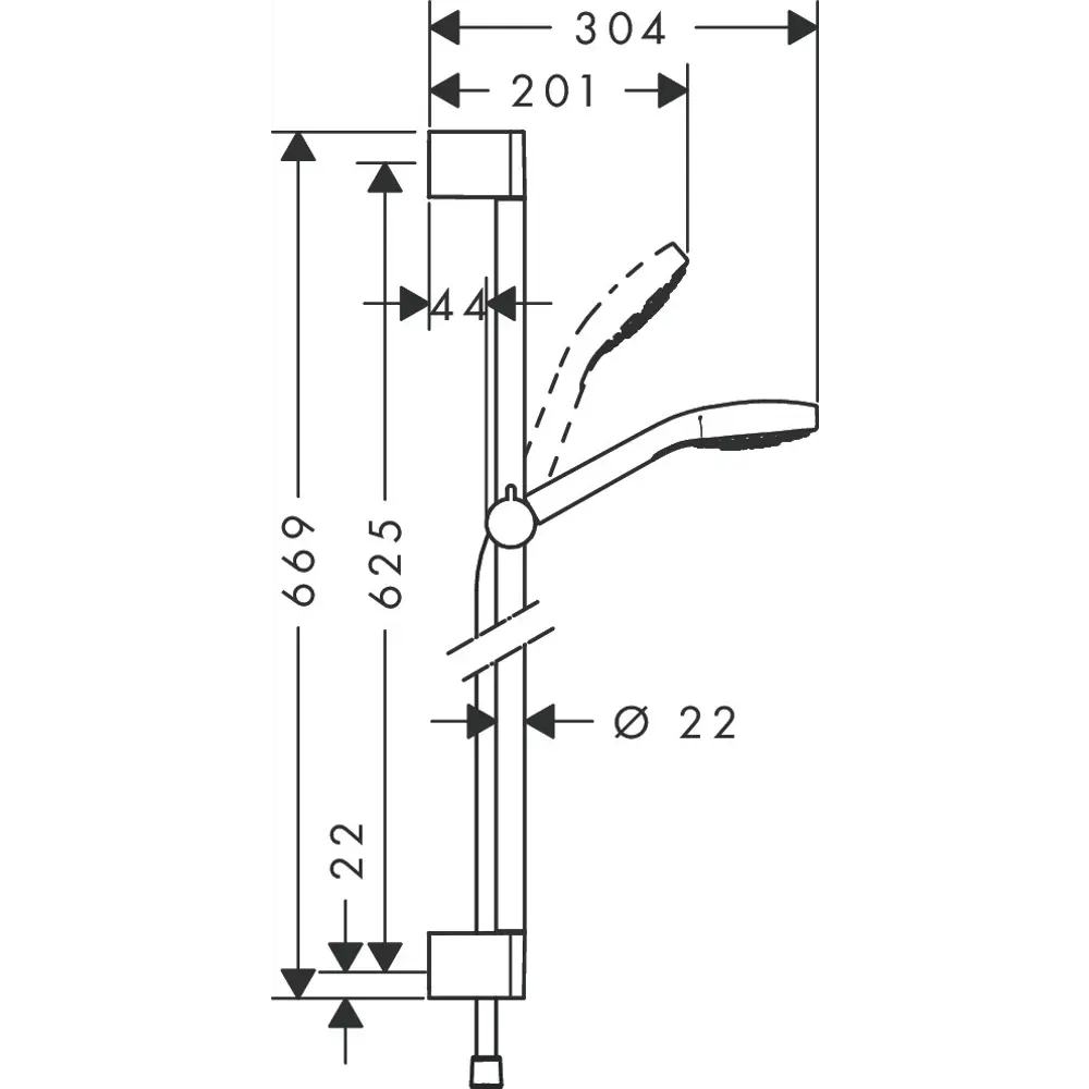 Душевая стойка Hansgrohe Croma Select E Multi 65 см 3 режима Без серии STLM-2191557 - Вид №8