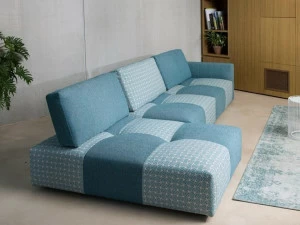 Gobbo Salotti Модульный диван со съемным чехлом из ткани с шезлонгом