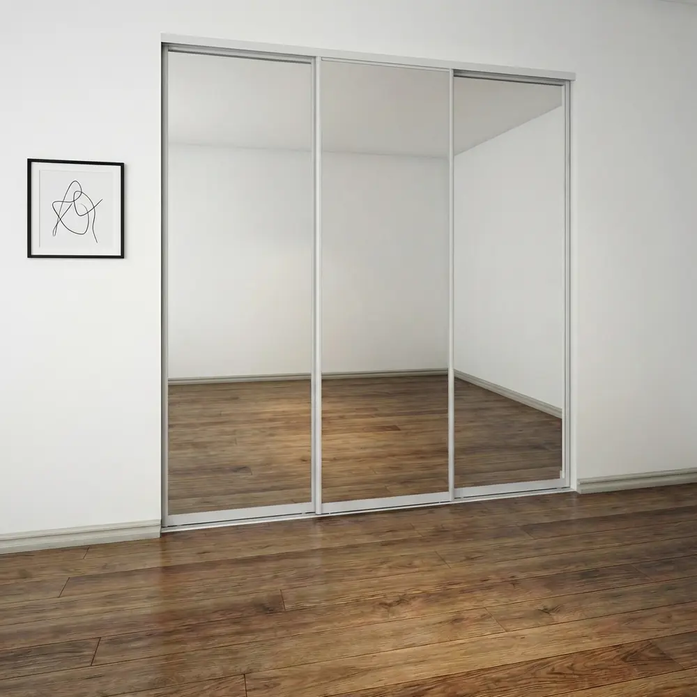 Дверь-купе KONSENSA 244.5x90.4 см с зеркалом профиль матовое серебро STLM-2173851 - Вид №9